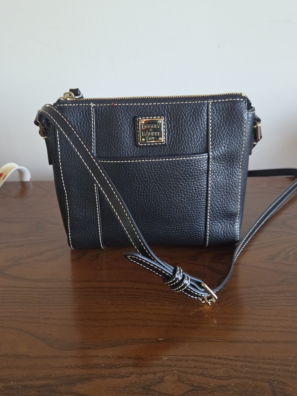 Dooney & Bourke Lexington Crossbody Black Pebbled Leather